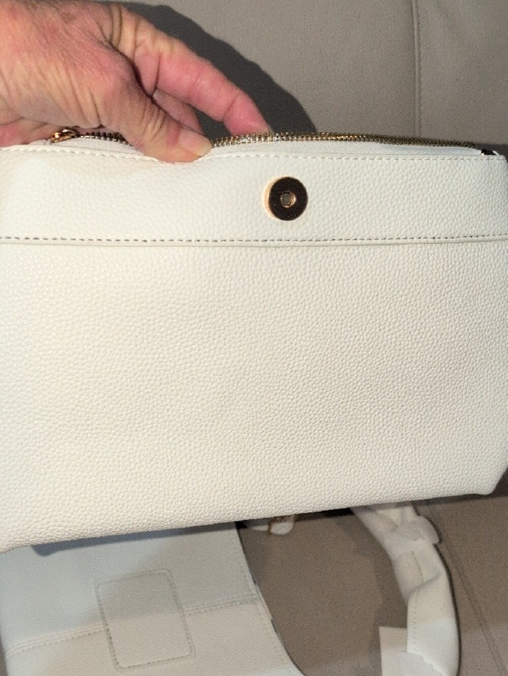 White Vegan "The Sack Bag" with Detachable Strap - NWT - Picture 11 of 16